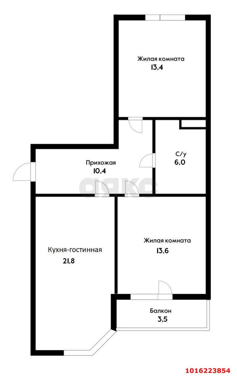 Фото №14: 3-комнатная квартира 68 м² - Краснодар, Прикубанский внутригородской округ, Завод Радиоизмерительных Приборов, жилой комплекс Любимый Дом, мкр. имени Петра Метальникова, ул. Тополиная, 46к2