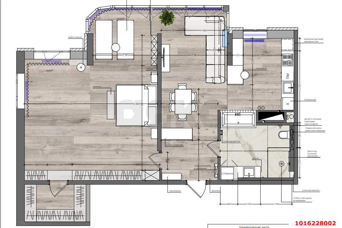 Фото №18: 2-комнатная квартира 93 м² - Краснодар, Карасунский внутригородской округ, мкр. жилой комплекс Фреш, ул. имени Валерия Гассия, 4/7лит2