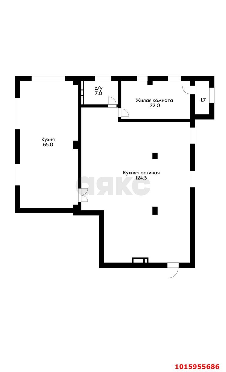 Фото №2: 3-комнатная квартира 216 м² - Краснодар, Западный внутригородской округ, Горгаз, мкр. ЖК Role Clef, ул. Николая Кондратенко, 8