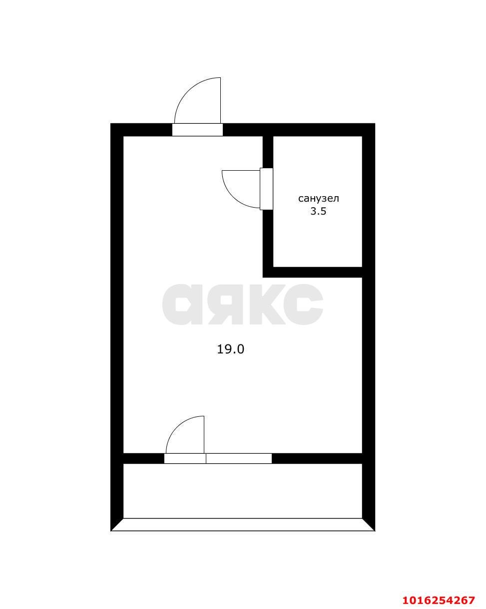 Фото №11: Студия 25 м² - Краснодар, Прикубанский внутригородской округ, Завод Радиоизмерительных Приборов, Калинино, мкр. жилой комплекс Красивый, пер. 2-й Красивый, 10