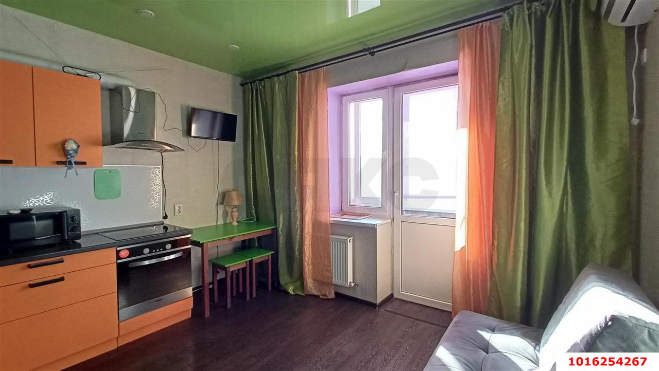 Фото №1: Студия 25 м² - Краснодар, Прикубанский внутригородской округ, Завод Радиоизмерительных Приборов, Калинино, мкр. жилой комплекс Красивый, пер. 2-й Красивый, 10