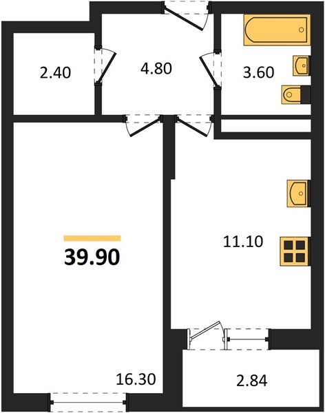 Фото №1: 1-комнатная квартира 39 м² - Берёзовый, Прикубанский внутригородской округ, Прогресс, жилой комплекс Прогресс, мкр. жилой комплекс Нова Вита, ул. имени А.Н. Лодыгина, 6лит11