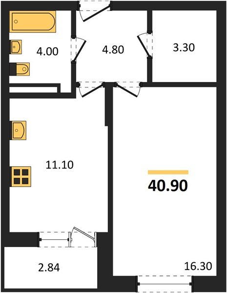 Фото №1: 1-комнатная квартира 40 м² - Берёзовый, Прикубанский внутригородской округ, Прогресс, жилой комплекс Прогресс, мкр. жилой комплекс Нова Вита, ул. имени А.Н. Лодыгина, 6лит11