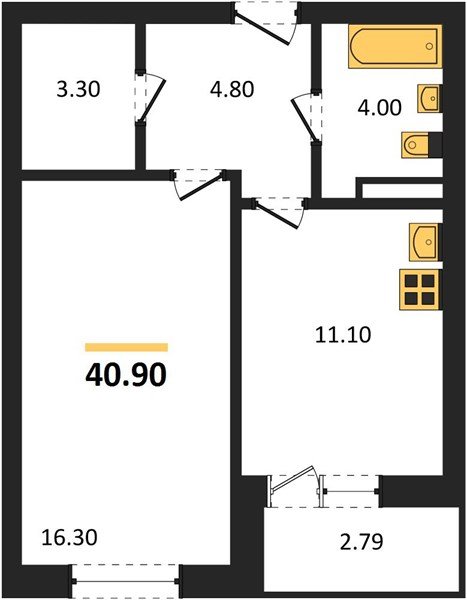 Фото №1: 1-комнатная квартира 40 м² - Берёзовый, Прикубанский внутригородской округ, Прогресс, жилой комплекс Прогресс, мкр. жилой комплекс Нова Вита, ул. имени А.Н. Лодыгина, 6лит8
