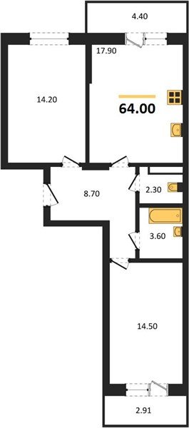 Фото №1: 2-комнатная квартира 64 м² - Берёзовый, Прикубанский внутригородской округ, Прогресс, жилой комплекс Прогресс, мкр. жилой комплекс Нова Вита, ул. имени А.Н. Лодыгина, 6лит11