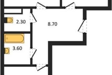 Фото №1: 2-комнатная квартира 63 м² - Берёзовый, мкр. жилой комплекс Нова Вита, ул. имени А.Н. Лодыгина, 6лит8