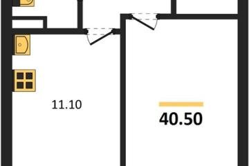 Фото №1: 1-комнатная квартира 40 м² - Берёзовый, мкр. жилой комплекс Нова Вита, ул. имени А.Н. Лодыгина, 6лит8