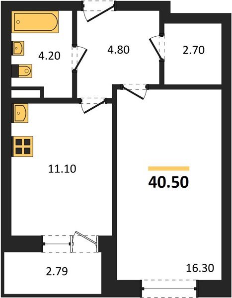 Фото №1: 1-комнатная квартира 40 м² - Берёзовый, Прикубанский внутригородской округ, Прогресс, жилой комплекс Прогресс, мкр. жилой комплекс Нова Вита, ул. имени А.Н. Лодыгина, 6лит8