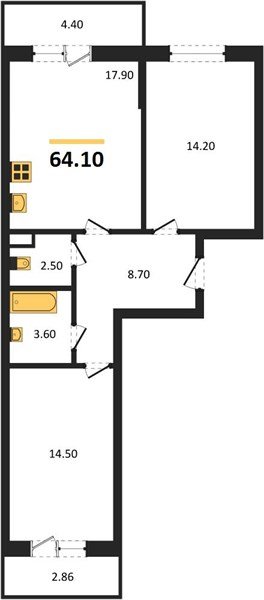 Фото №1: 2-комнатная квартира 64 м² - Берёзовый, Прикубанский внутригородской округ, Прогресс, жилой комплекс Прогресс, мкр. жилой комплекс Нова Вита, ул. имени А.Н. Лодыгина, 6лит8