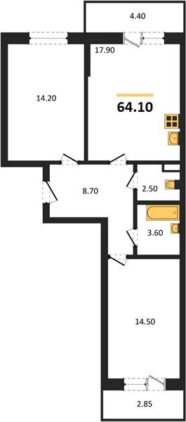 Фото №1: 2-комнатная квартира 64 м² - Берёзовый, Прикубанский внутригородской округ, Прогресс, жилой комплекс Прогресс, мкр. жилой комплекс Нова Вита, ул. имени А.Н. Лодыгина, 6лит8