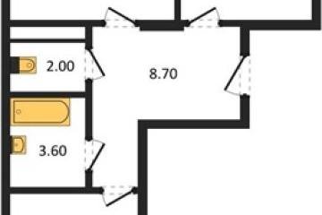 Фото №1: 2-комнатная квартира 63 м² - Берёзовый, мкр. жилой комплекс Нова Вита, ул. имени А.Н. Лодыгина, 6лит12