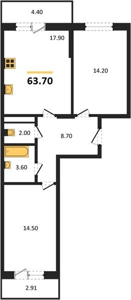 Фото №1: 2-комнатная квартира 63 м² - Берёзовый, Прикубанский внутригородской округ, Прогресс, жилой комплекс Прогресс, мкр. жилой комплекс Нова Вита, ул. имени А.Н. Лодыгина, 6лит12