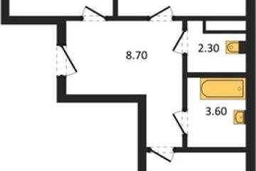Фото №1: 2-комнатная квартира 63 м² - Берёзовый, мкр. жилой комплекс Нова Вита, ул. имени А.Н. Лодыгина, 6лит8