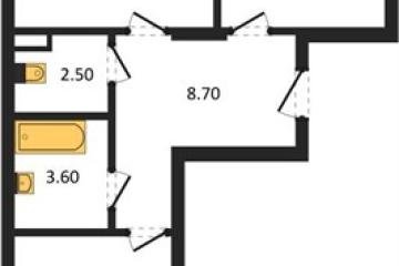 Фото №1: 2-комнатная квартира 64 м² - Берёзовый, мкр. жилой комплекс Нова Вита, ул. имени А.Н. Лодыгина, 6лит12
