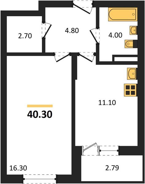 Фото №1: 1-комнатная квартира 40 м² - Берёзовый, Прикубанский внутригородской округ, Прогресс, жилой комплекс Прогресс, мкр. жилой комплекс Нова Вита, ул. имени А.Н. Лодыгина, 6лит8