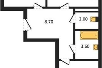 Фото №1: 2-комнатная квартира 63 м² - Берёзовый, мкр. жилой комплекс Нова Вита, ул. имени А.Н. Лодыгина, 6лит8