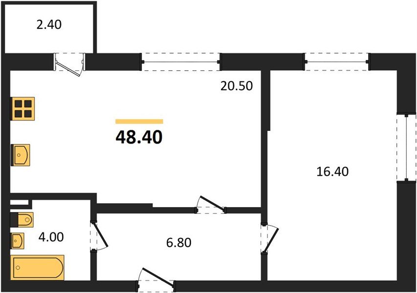 Фото №1: 1-комнатная квартира 48 м² - Берёзовый, Прикубанский внутригородской округ, Прогресс, жилой комплекс Прогресс, мкр. жилой комплекс Нова Вита, ул. имени А.Н. Лодыгина, 6лит12