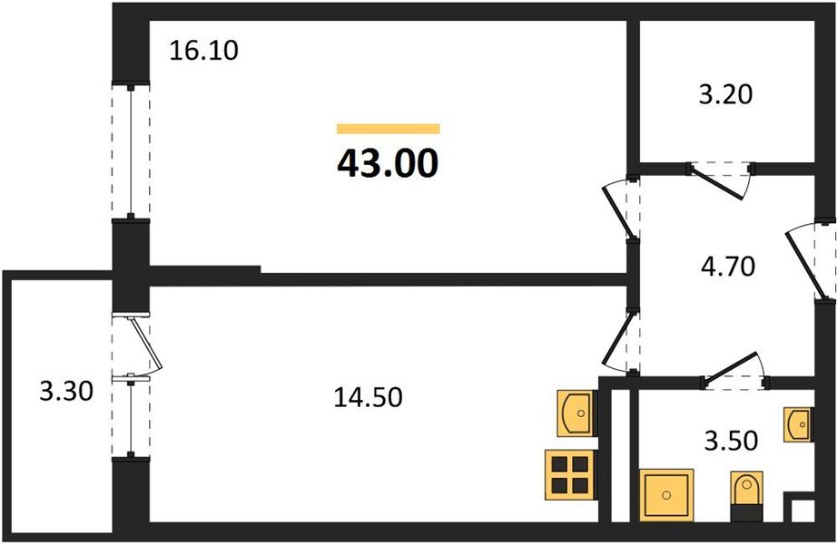 Фото №1: 1-комнатная квартира 43 м² - Берёзовый, Прикубанский внутригородской округ, Прогресс, жилой комплекс Прогресс, мкр. жилой комплекс Нова Вита, ул. имени А.Н. Лодыгина, 6лит12