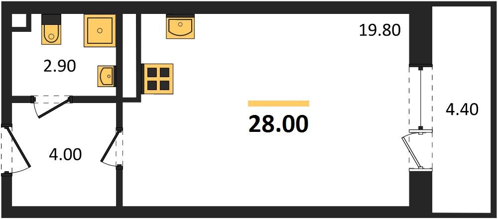 Фото №1: Студия 28 м² - Берёзовый, Прикубанский внутригородской округ, Прогресс, жилой комплекс Прогресс, мкр. жилой комплекс Нова Вита, ул. имени А.Н. Лодыгина, 6лит11