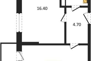 Фото №1: 1-комнатная квартира 43 м² - Берёзовый, мкр. жилой комплекс Нова Вита, ул. имени А.Н. Лодыгина, 6лит11