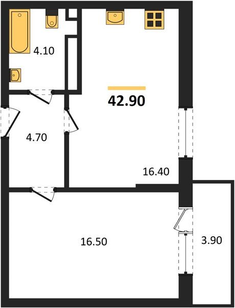 Фото №1: 1-комнатная квартира 42 м² - Берёзовый, Прикубанский внутригородской округ, Прогресс, жилой комплекс Прогресс, мкр. жилой комплекс Нова Вита, ул. имени А.Н. Лодыгина, 6лит12
