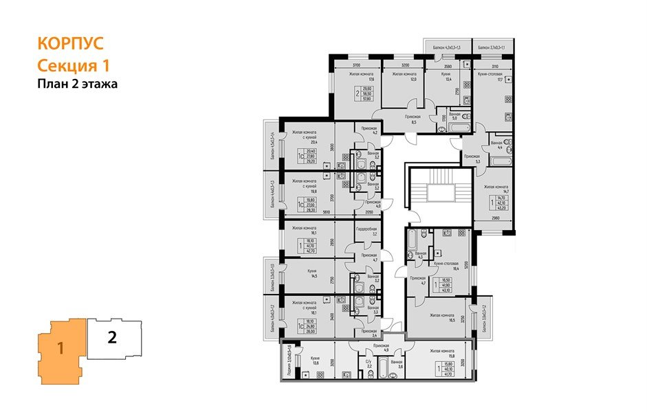 Фото №8: 2-комнатная квартира 58 м² - Берёзовый, Прикубанский внутригородской округ, Прогресс, жилой комплекс Прогресс, мкр. жилой комплекс Нова Вита, ул. имени А.Н. Лодыгина, 6лит12