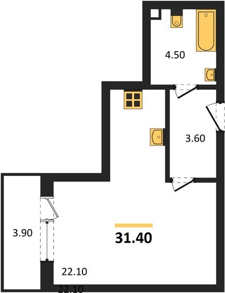 Фото №1: Студия 31 м² - Берёзовый, Прикубанский внутригородской округ, Прогресс, жилой комплекс Прогресс, мкр. жилой комплекс Нова Вита, ул. имени А.Н. Лодыгина, 6лит11