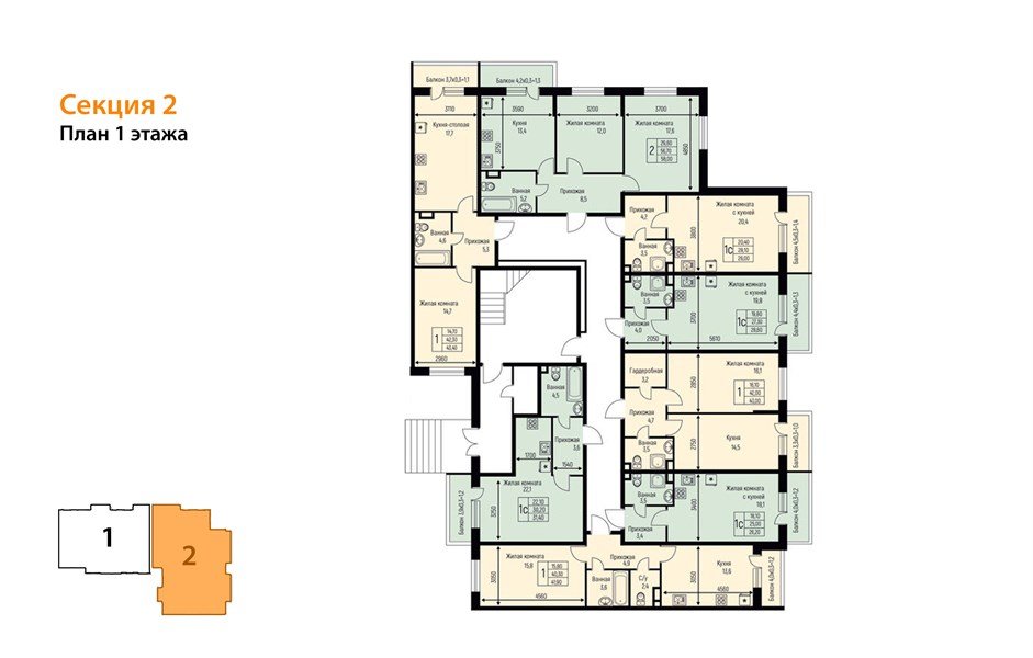Фото №8: 2-комнатная квартира 58 м² - Берёзовый, Прикубанский внутригородской округ, Прогресс, жилой комплекс Прогресс, мкр. жилой комплекс Нова Вита, ул. имени А.Н. Лодыгина, 6лит11