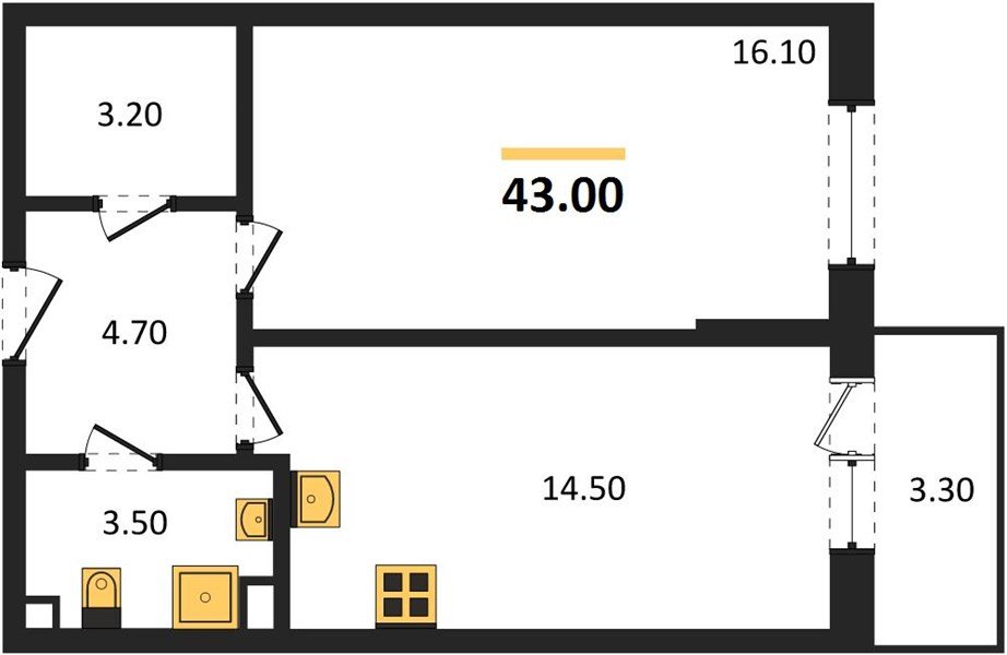 Фото №1: 1-комнатная квартира 43 м² - Берёзовый, Прикубанский внутригородской округ, Прогресс, жилой комплекс Прогресс, мкр. жилой комплекс Нова Вита, ул. имени А.Н. Лодыгина, 6лит11