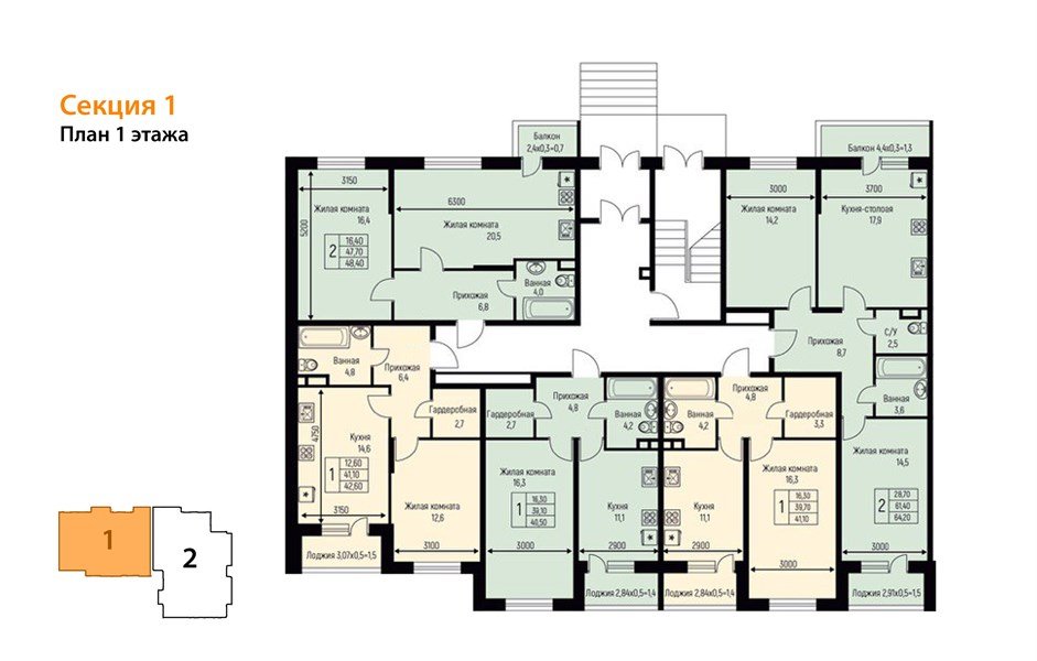 Фото №8: 1-комнатная квартира 40 м² - Берёзовый, Прикубанский внутригородской округ, Прогресс, жилой комплекс Прогресс, мкр. жилой комплекс Нова Вита, ул. имени А.Н. Лодыгина, 6лит11