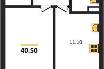Фото №1: 1-комнатная квартира 40 м² - Берёзовый, мкр. жилой комплекс Нова Вита, ул. имени А.Н. Лодыгина, 6лит11