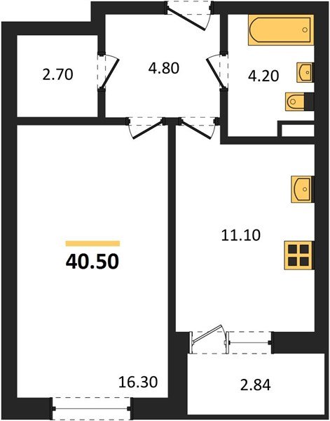 Фото №1: 1-комнатная квартира 40 м² - Берёзовый, Прикубанский внутригородской округ, Прогресс, жилой комплекс Прогресс, мкр. жилой комплекс Нова Вита, ул. имени А.Н. Лодыгина, 6лит11