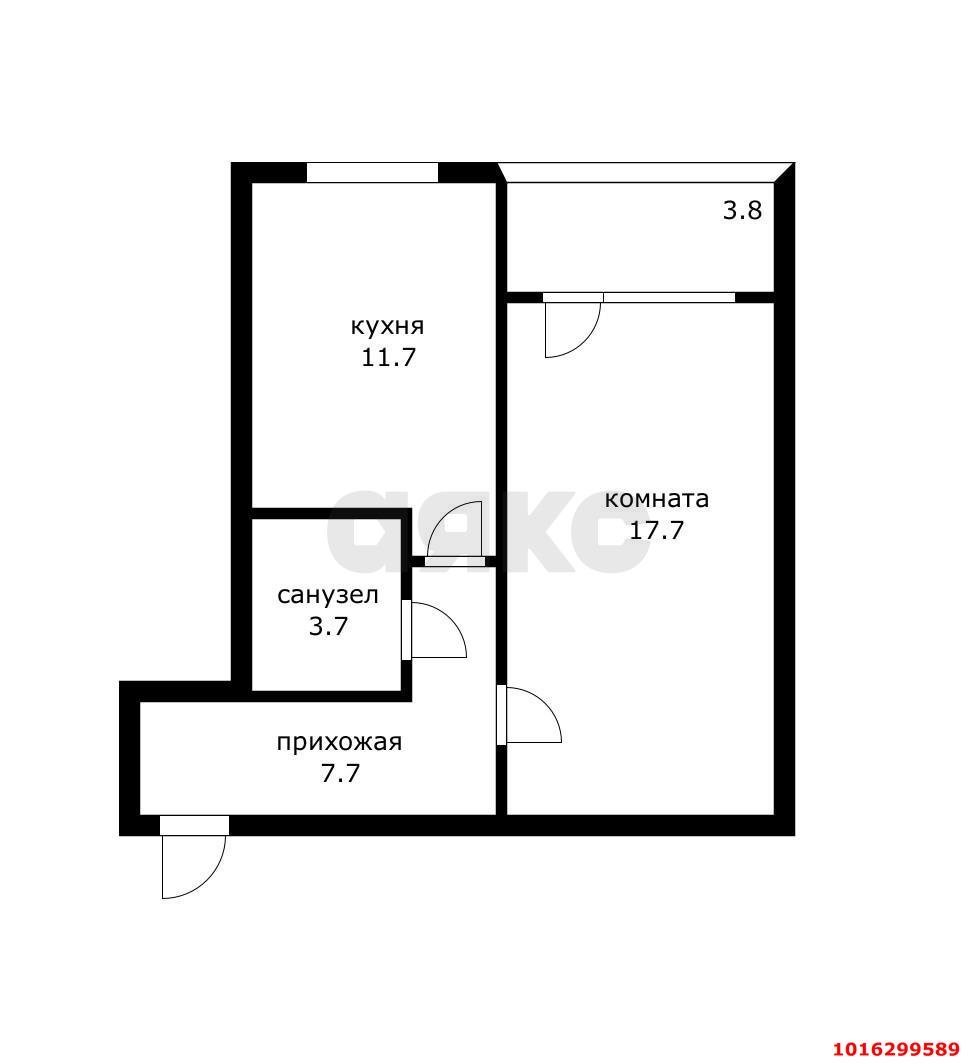 Фото №9: 1-комнатная квартира 45 м² - Краснодар, Прикубанский внутригородской округ, Завод Радиоизмерительных Приборов, мкр. Музыкальный, ул. имени Дунаевского И.И., 22А