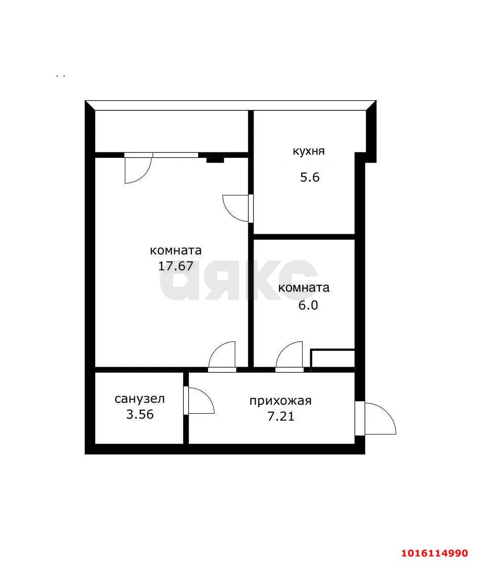 Фото №10: 1-комнатная квартира <span class="whitespace-nowrap">45 м²</span>, <span class="whitespace-nowrap">7/12 эт.</span> - Краснодар, Прикубанский внутригородской округ, Отделение № 1 совхоза Солнечный, мкр. Фестивальный, ул. Атарбекова, 5