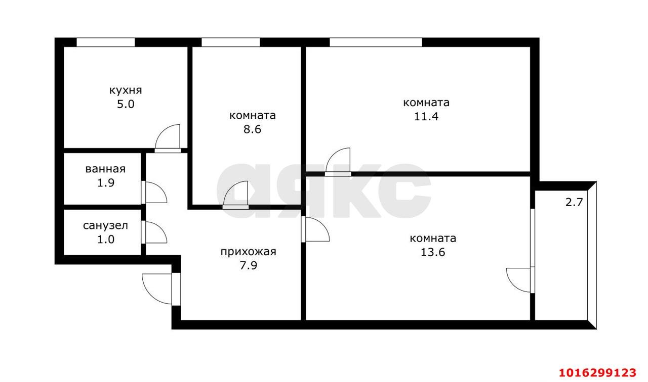 Фото №12: 3-комнатная квартира 53 м² - Яблоновский, ул. Андрухаева, 43