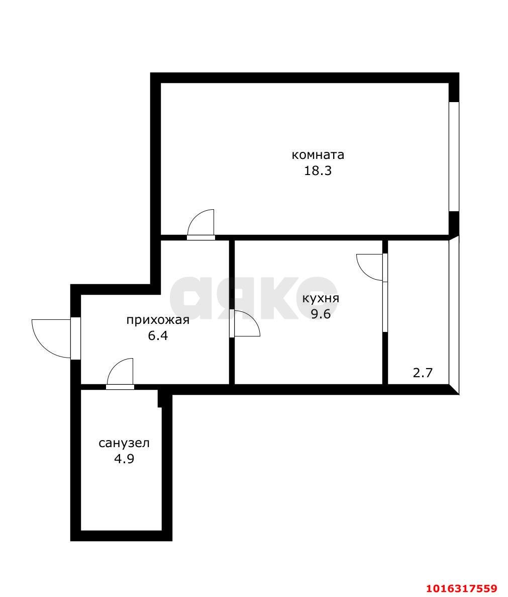 Фото №12: 1-комнатная квартира 41 м² - Краснодар, Прикубанский внутригородской округ, мкр. Краевая Клиническая Больница, ул. 1 Мая, 278