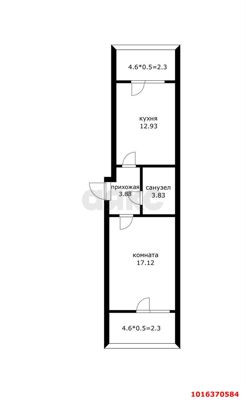 Фото №13: 1-комнатная квартира 47 м² - Краснодар, Прикубанский внутригородской округ, мкр. жилой комплекс Красная площадь, ул. Кореновская, 57к1