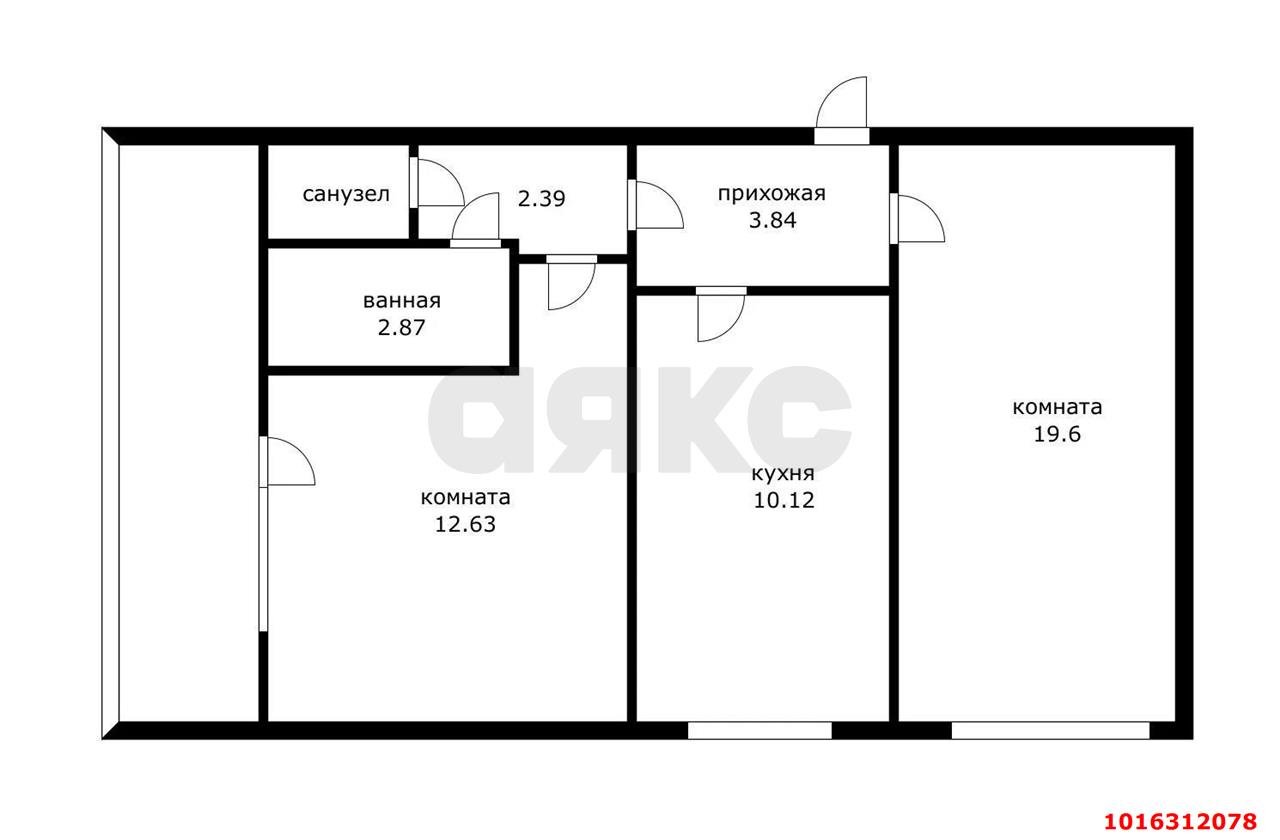 Фото №13: 2-комнатная квартира 52 м² - Краснодар, Прикубанский внутригородской округ, мкр. Завод Измерительных Приборов, ул. Зиповская, 22