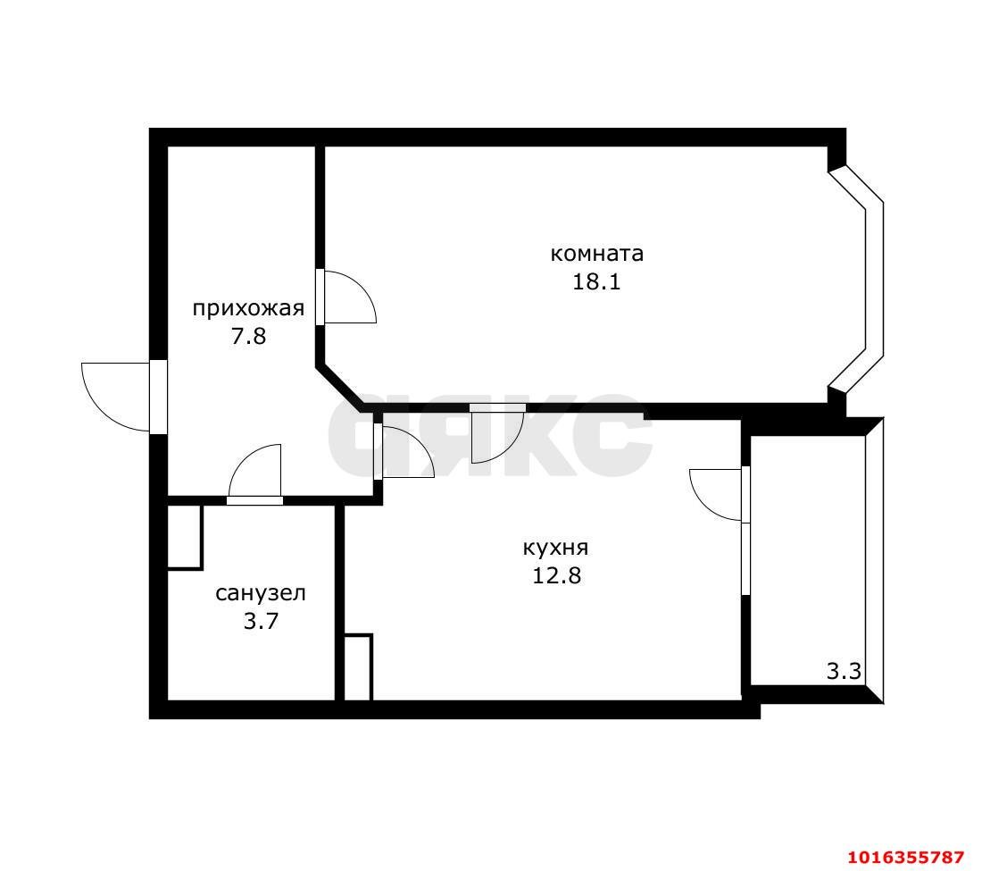 Фото №11: 1-комнатная квартира 46 м² - Краснодар, Центральный внутригородской округ, мкр. Черёмушки, ул. Кубанская, 52