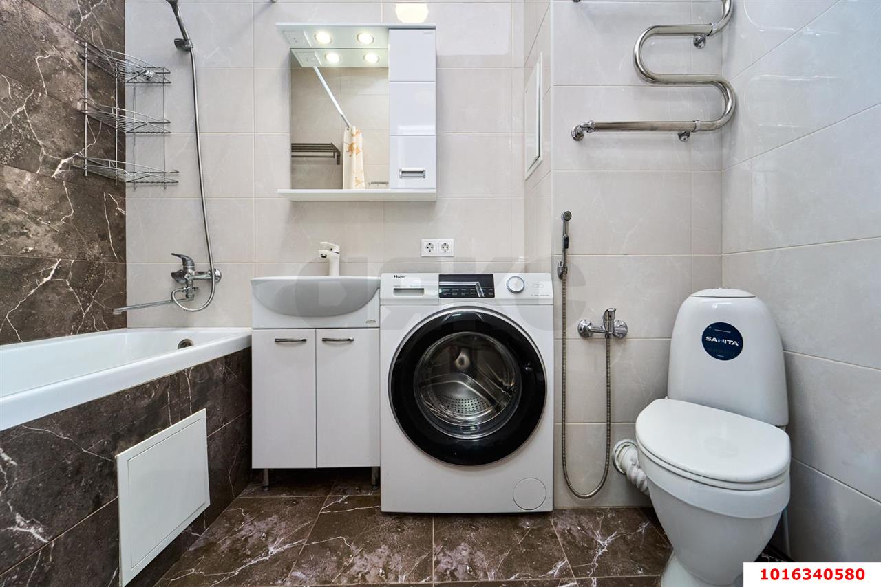 Фото №7: 1-комнатная квартира 44 м² - Краснодар, Завод Радиоизмерительных Приборов, Прикубанский внутригородской округ, имени Петра Метальникова, жилой комплекс Лучезарный, мкр. Музыкальный, ул. имени Сергея Есенина, 131