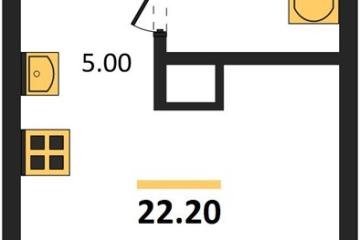 Фото №1: Студия 22 м² - Краснодар, мкр. Прикубанский внутригородской округ, 