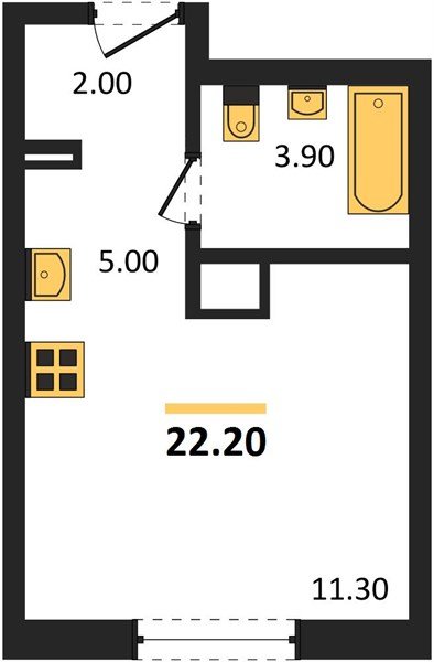 Фото №1: Студия 22 м² - Краснодар, мкр. Прикубанский внутригородской округ
