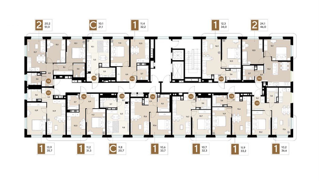 Фото №8: 2-комнатная квартира 46 м² - Краснодар, мкр. Прикубанский внутригородской округ