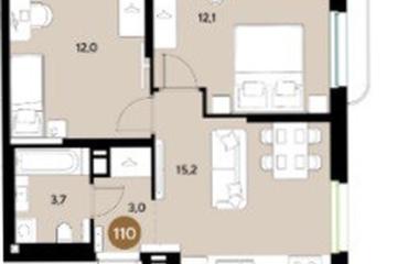 Фото №1: 2-комнатная квартира 46 м² - Краснодар, мкр. Прикубанский внутригородской округ, 
