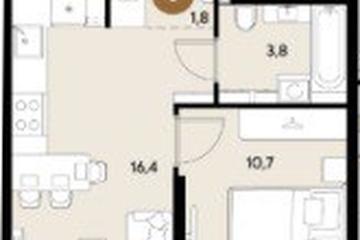 Фото №1: 1-комнатная квартира 32 м² - Краснодар, мкр. Прикубанский внутригородской округ, 