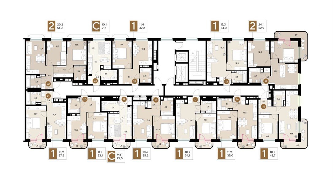 Фото №8: 1-комнатная квартира 34 м² - Краснодар, мкр. Прикубанский внутригородской округ