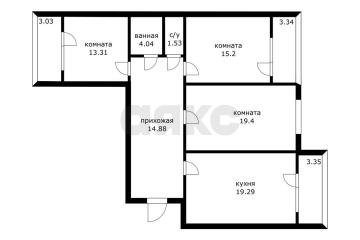 Фото №1: 3-комнатная квартира 91 м² - Краснодар, мкр. Новый, ул. 9-я Тихая, 21