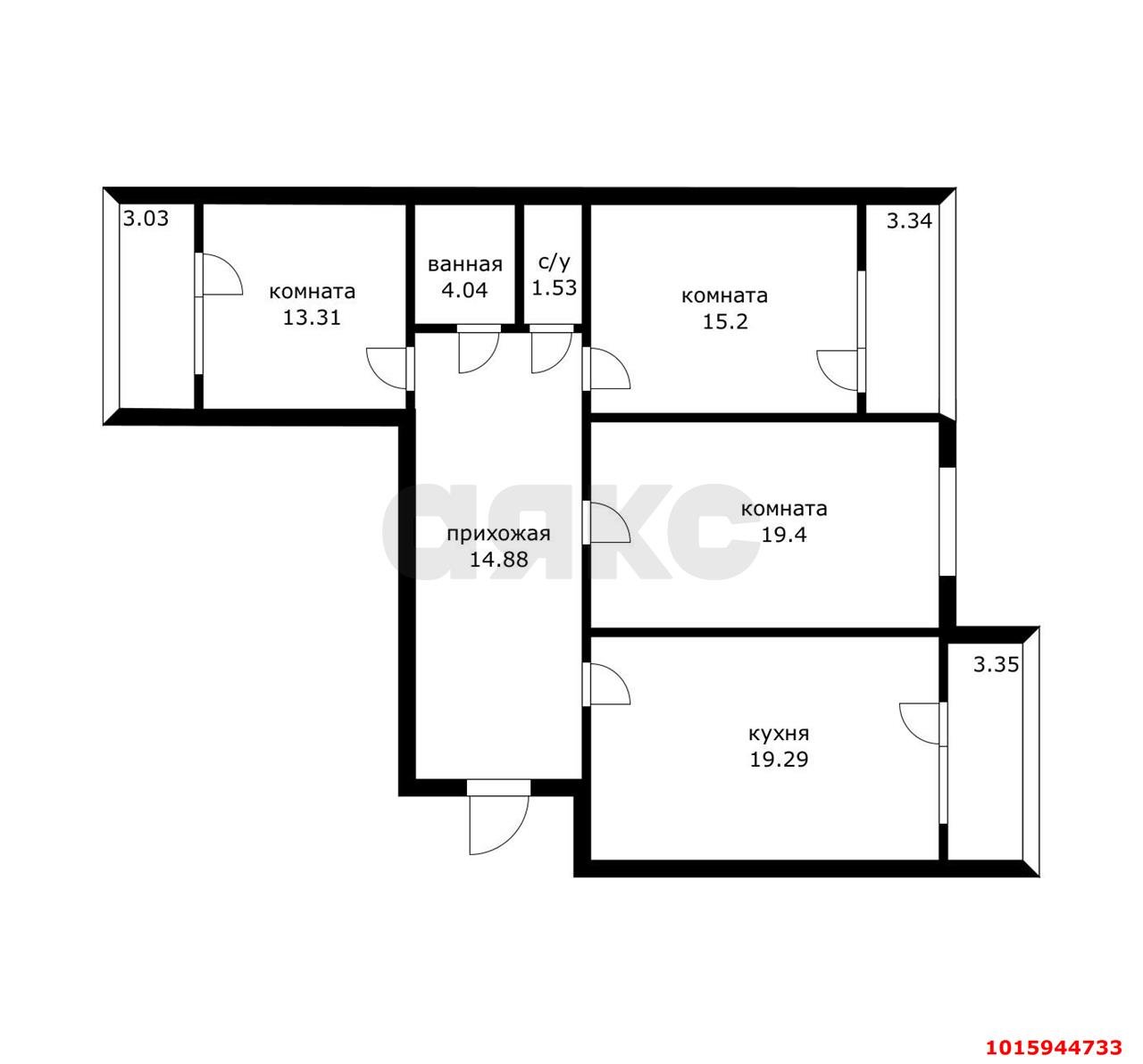 Фото №6: 3-комнатная квартира 102 м² - Краснодар, Прикубанский внутригородской округ, мкр. Новый, ул. 9-я Тихая, 21