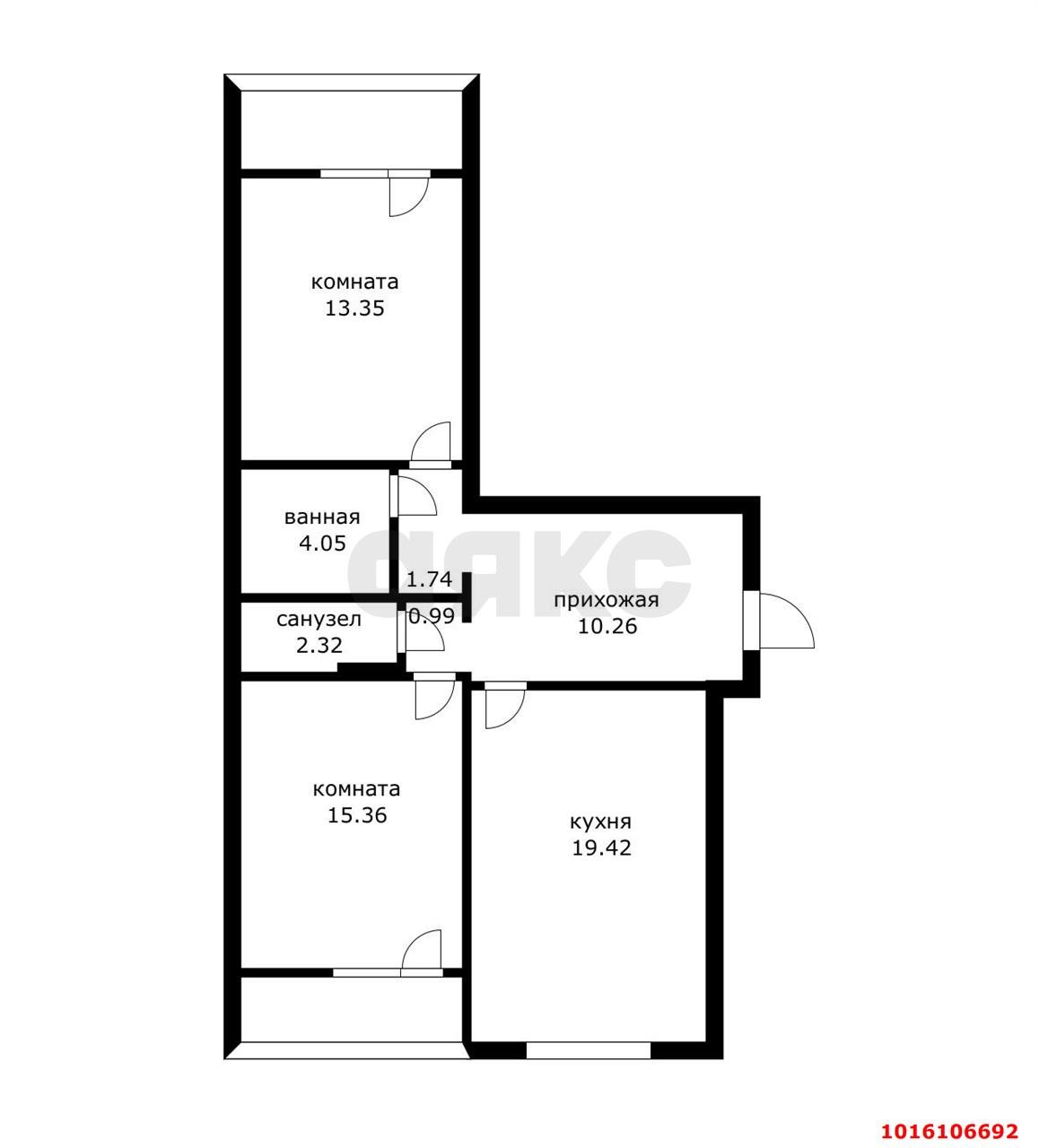 Фото №11: 2-комнатная квартира 67 м² - Краснодар, ул. 9-я Тихая, 9