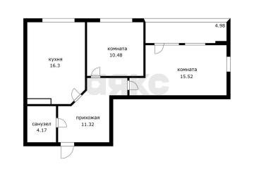 Фото №1: 2-комнатная квартира 63 м² - Краснодар, мкр. жилой комплекс Архитектор, ул. Наставников, 14